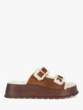 Dune Lazio Suede Flatform Sandals, Tan