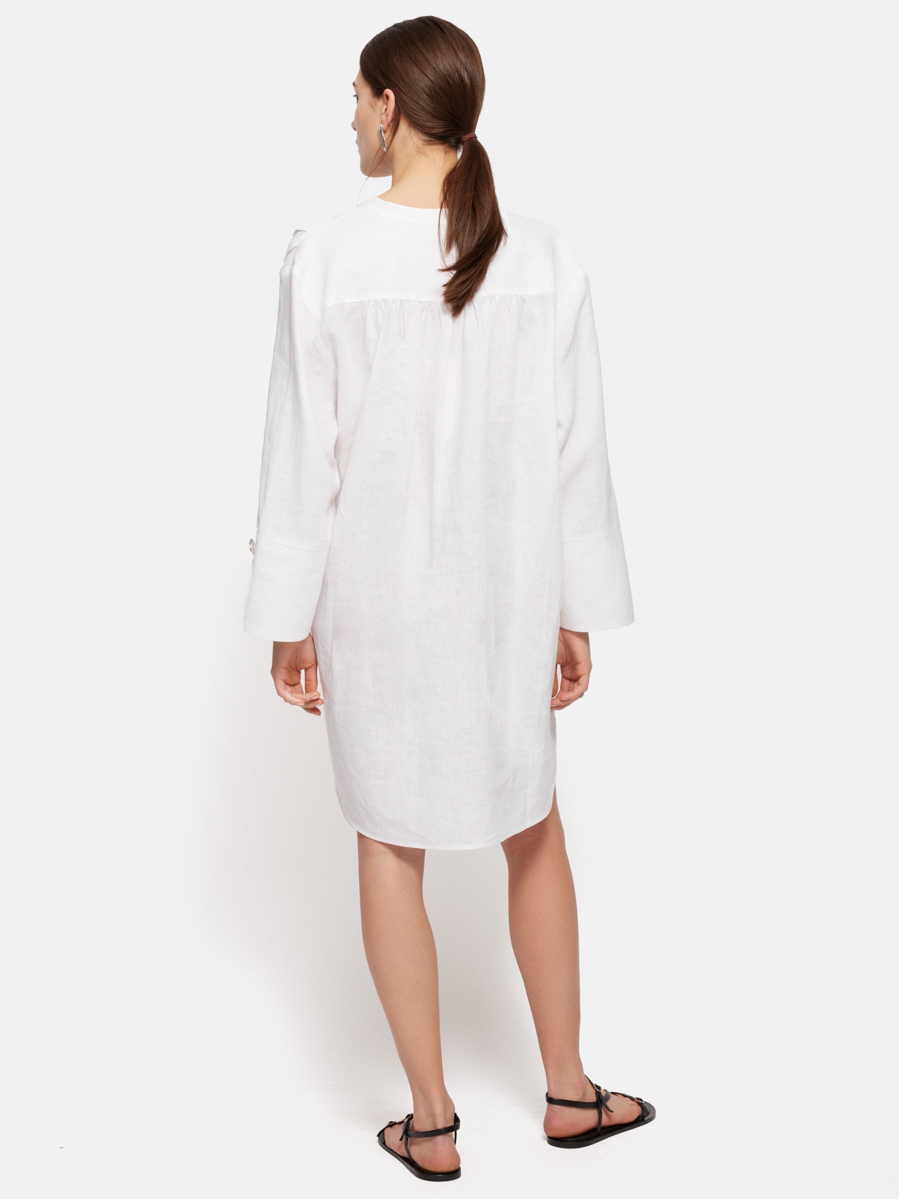 Buy Jigsaw Linen Kaftan Dress, White Online at johnlewis.com