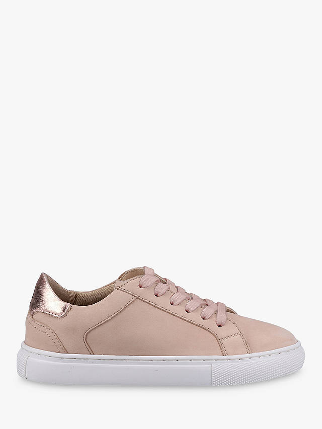 Hush Puppies Kids' Mini Camille Leather Trainers, Light Pink