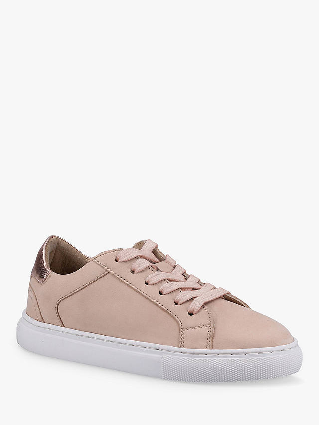 Hush Puppies Kids' Mini Camille Leather Trainers, Light Pink