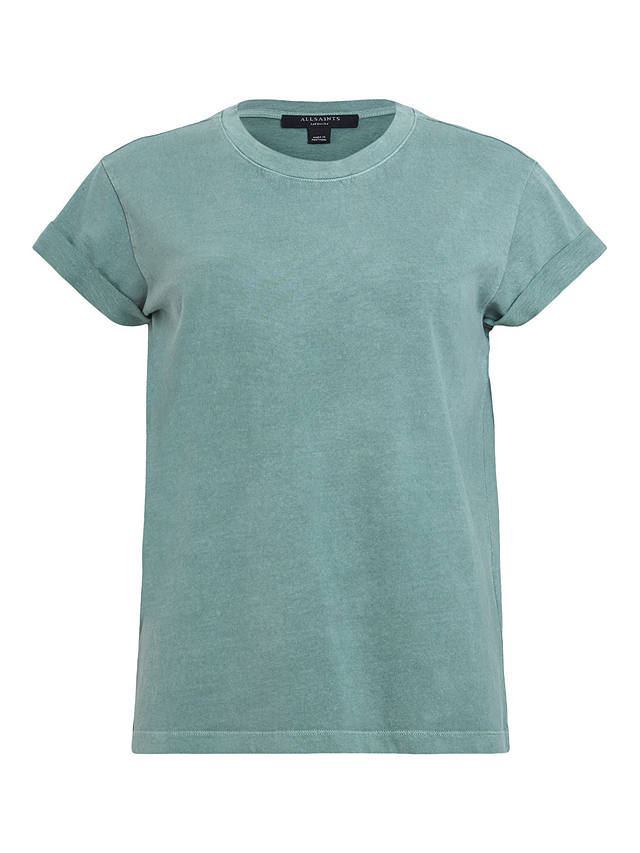 AllSaints Anna Organic Cotton T-Shirt, Silverpine Green