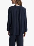 James Lakeland Tie Neck Blouse, Navy