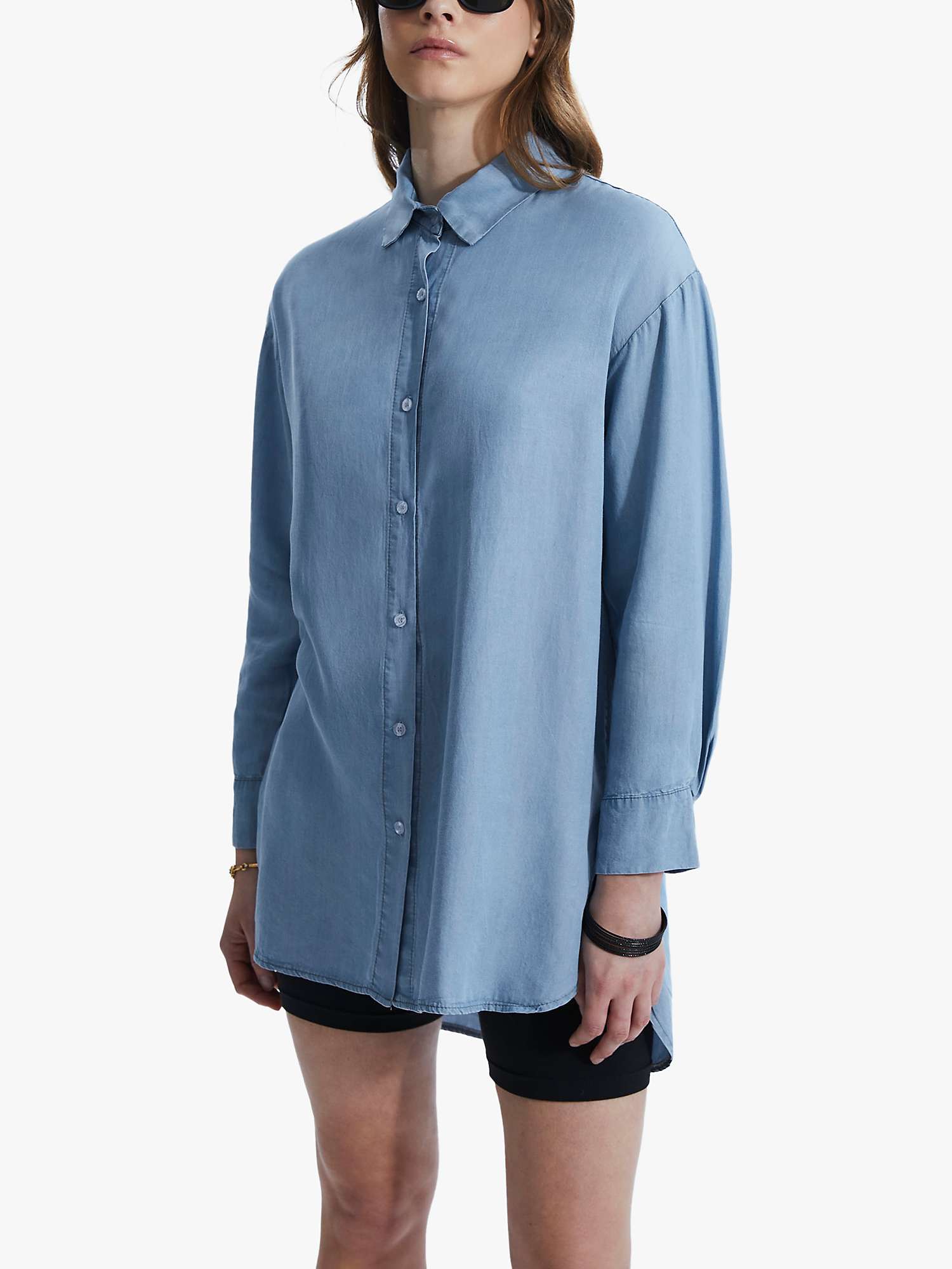 Buy James Lakeland Denim Oversized Shirt, Light Blue Online at johnlewis.com