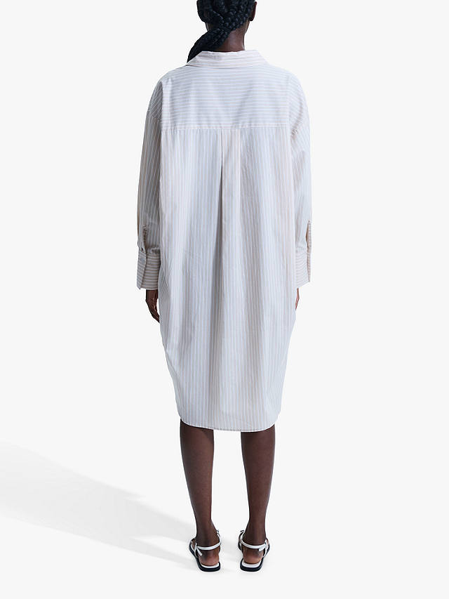James Lakeland Oversized Stripe Shirt, Beige/White