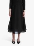 James Lakeland Wave Hem Tiered Skirt, Black