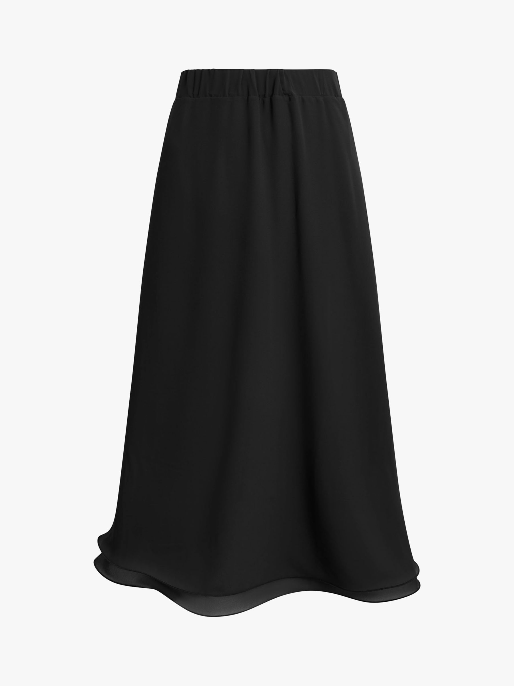 Buy James Lakeland Wave Hem Tiered Skirt, Black Online at johnlewis.com