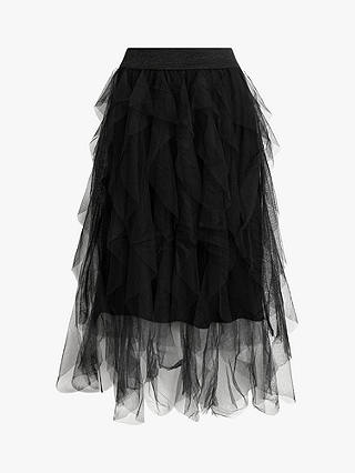 James Lakeland Organza Ruffled Skirt, Black