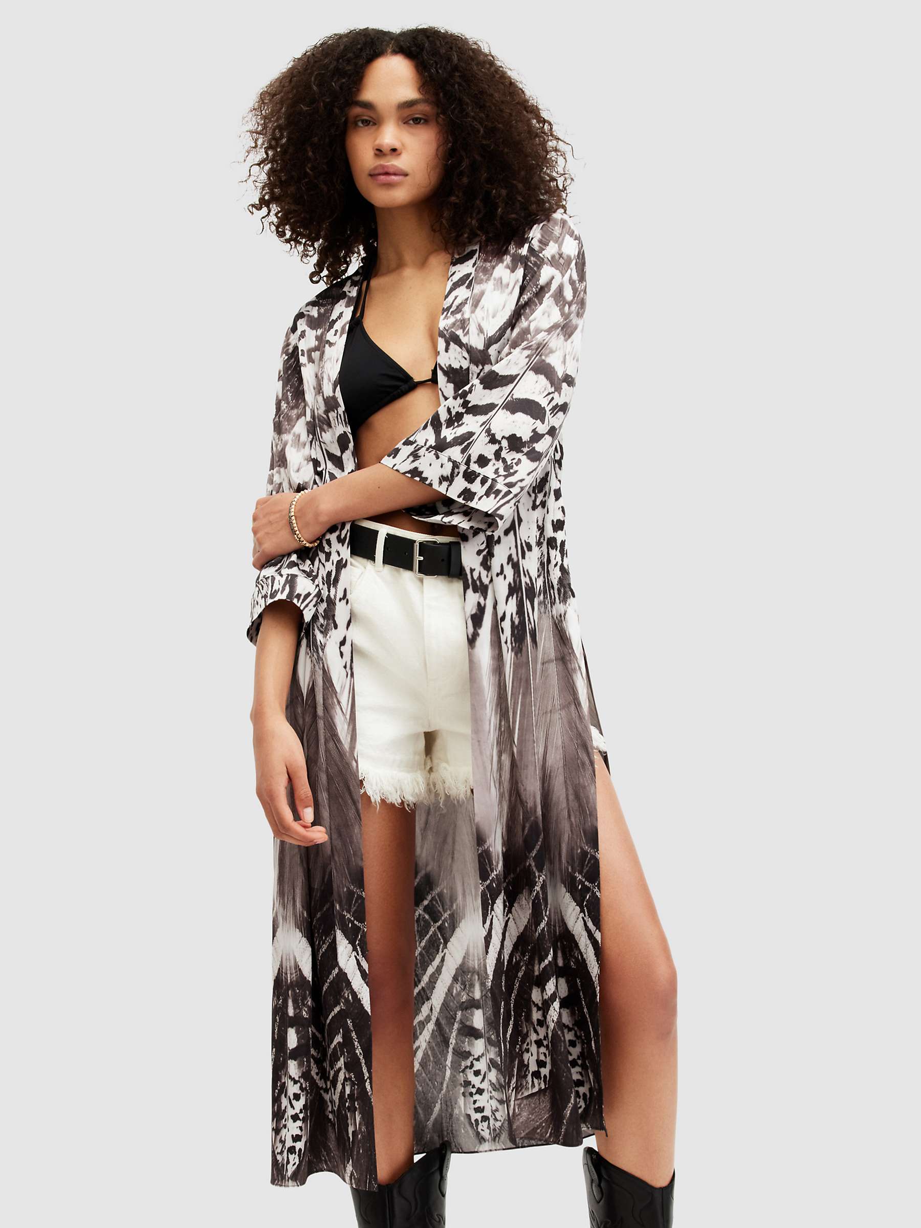 Buy AllSaints Carnie Sierra Kimono, White Online at johnlewis.com