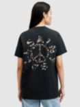 AllSaints Pierra Boyfriend Cotton T-Shirt, Black