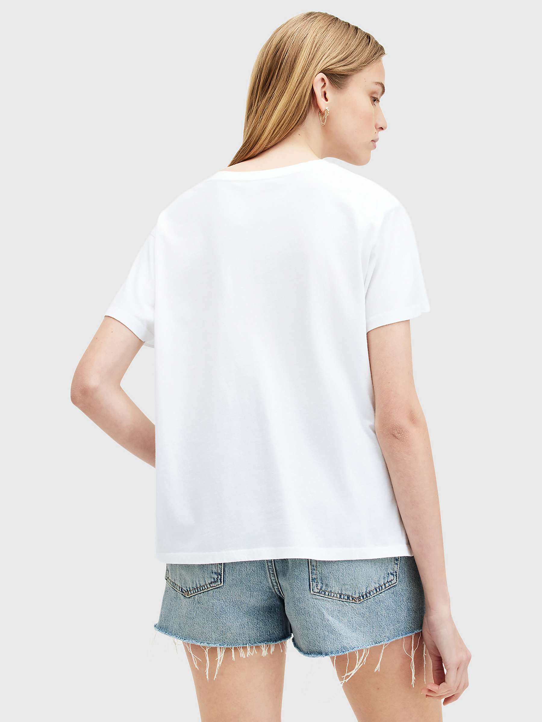 Buy AllSaints Lydia Grace Sunset Graphic T-Shirt, White/Multi Online at johnlewis.com