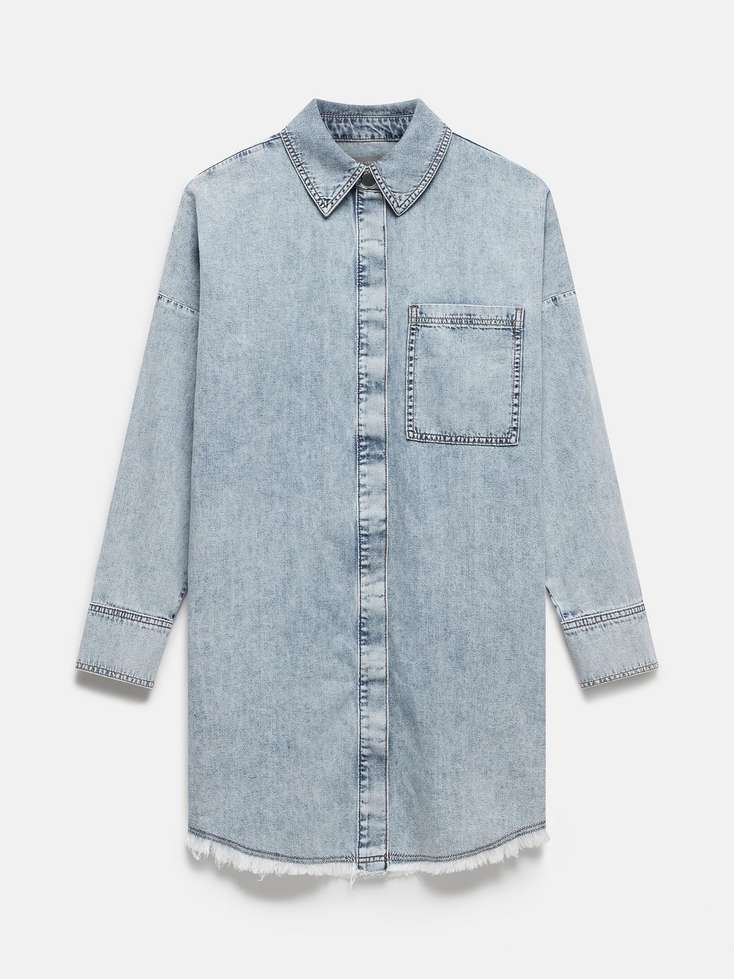 Buy Mint Velvet Denim Shirt Dress, Light Blue Online at johnlewis.com