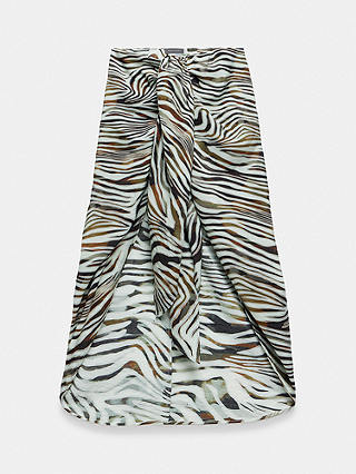 Mint Velvet Zebra Print Sarong, Black/Multi