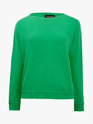 James Lakeland Scoop Neck Piped Edge Knit Jumper, Green