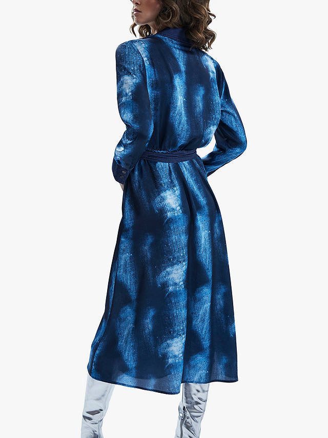 James Lakeland Denim Print Midi Dress, Blue