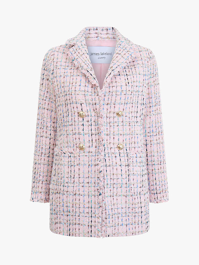 James Lakeland Tweed Detail Blazer, Pink