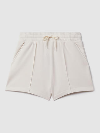 Reiss Joanna Drawstring Sweat Shorts, Ivory