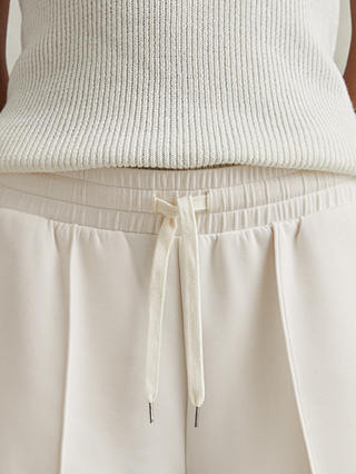 Reiss Joanna Drawstring Sweat Shorts, Ivory