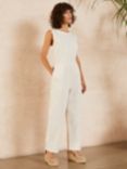 Great Plains Mid Summer Cotton Jumpsuit, Bright White