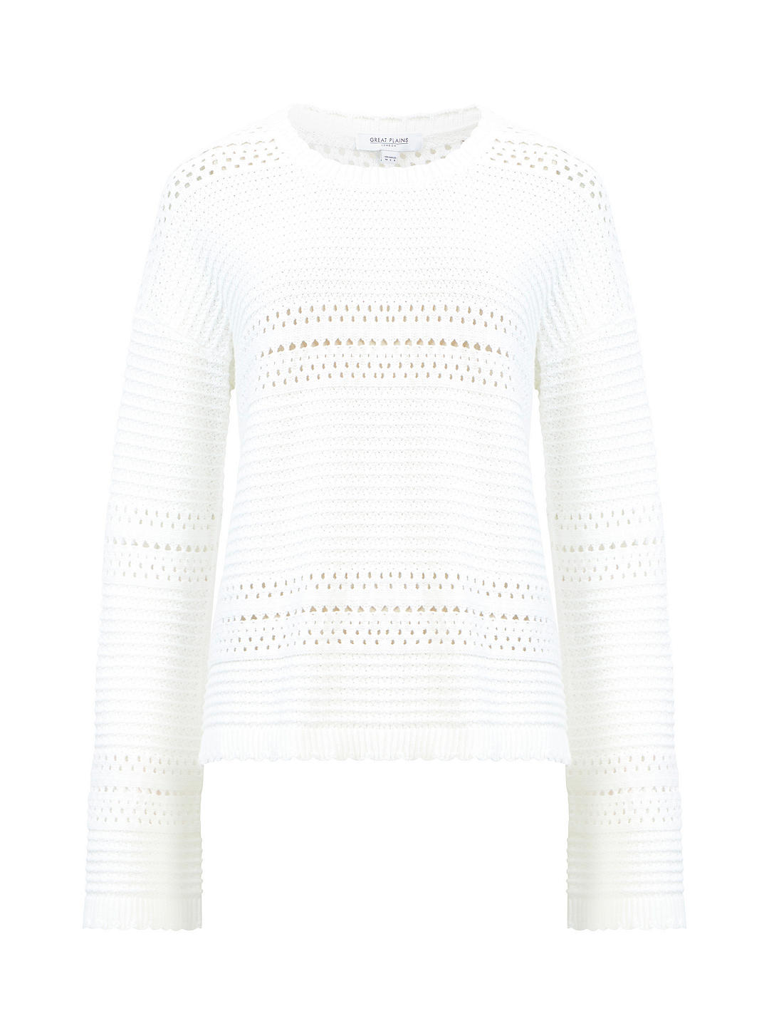 Great Plains Cotton Knitted Jumper, Milk