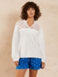 Great Plains Crochet Neck Sweatshirt, Milk