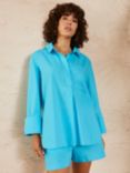 Great Plains Crisp Cotton Shirt, Turquoise