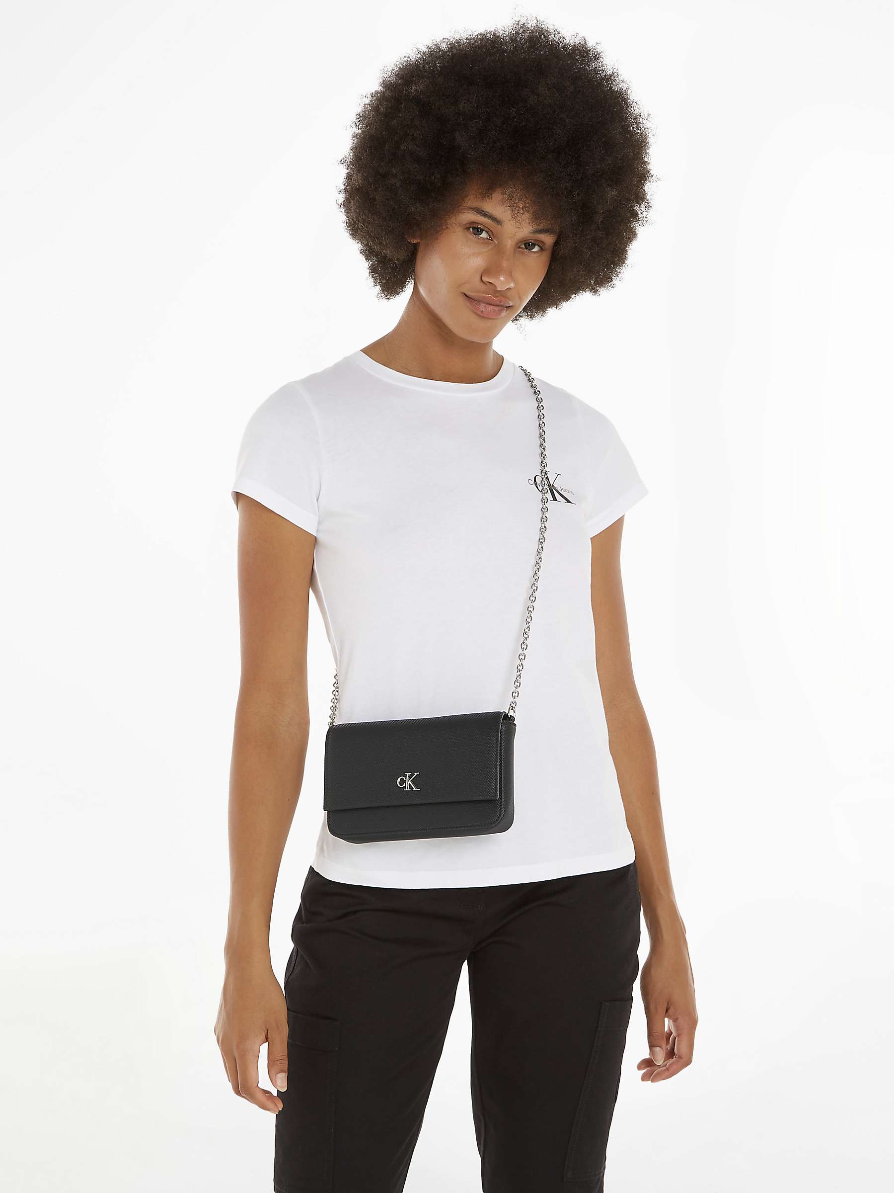 Buy Calvin Klein Crossbody Minimal Bag, Black Online at johnlewis.com