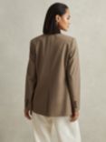Reiss Hope Cotton Blazer, Taupe, Taupe