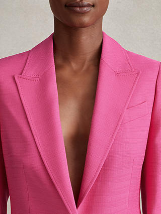 Reiss Hewey Single Breasted Blazer, Pink