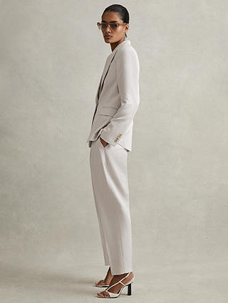 Reiss Farrah Linen Blend Suit Blazer, Light Grey