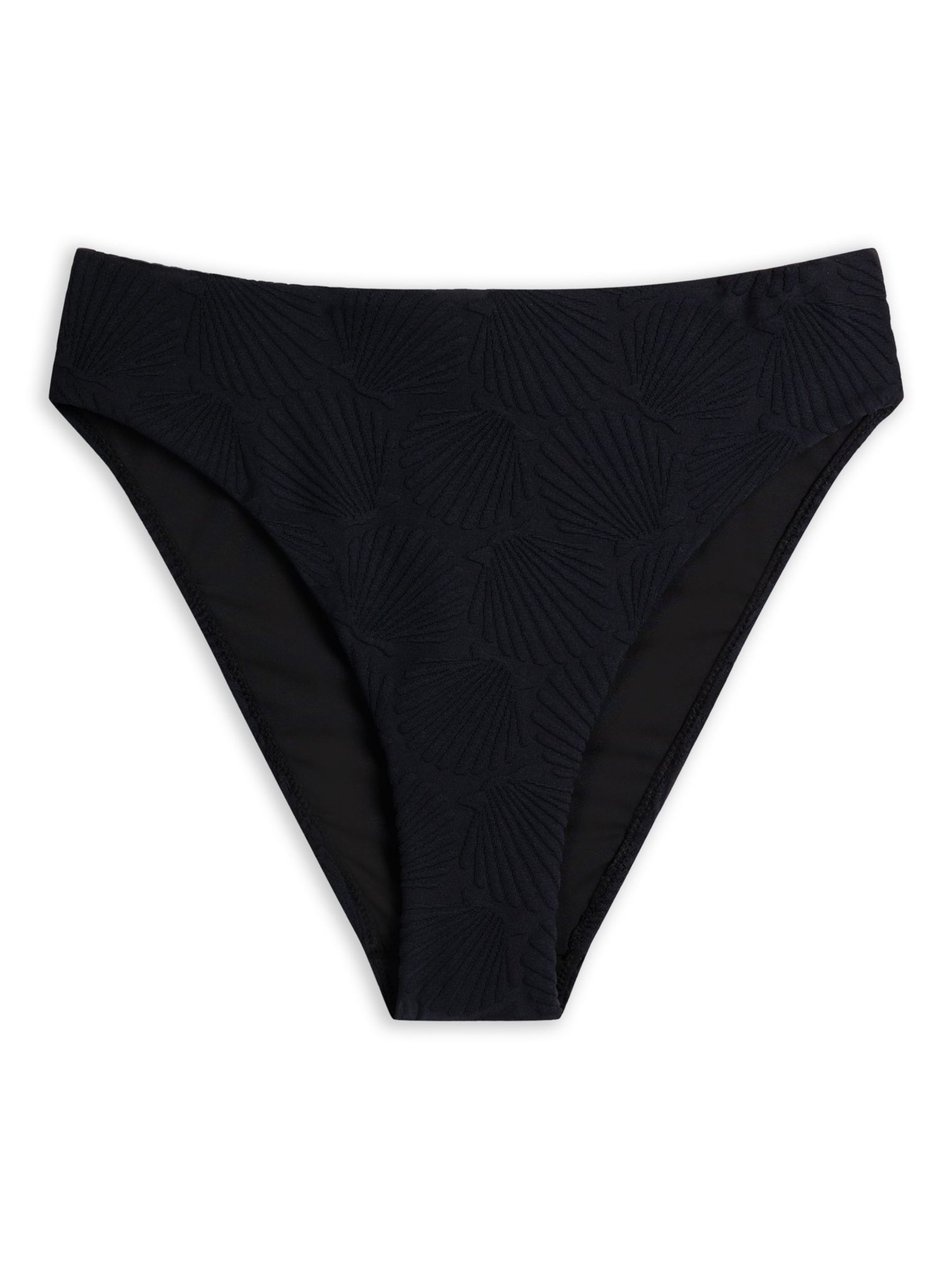 Chelsea Peers Jacquard Shell High Waist Bikini Bottoms, Black, 6