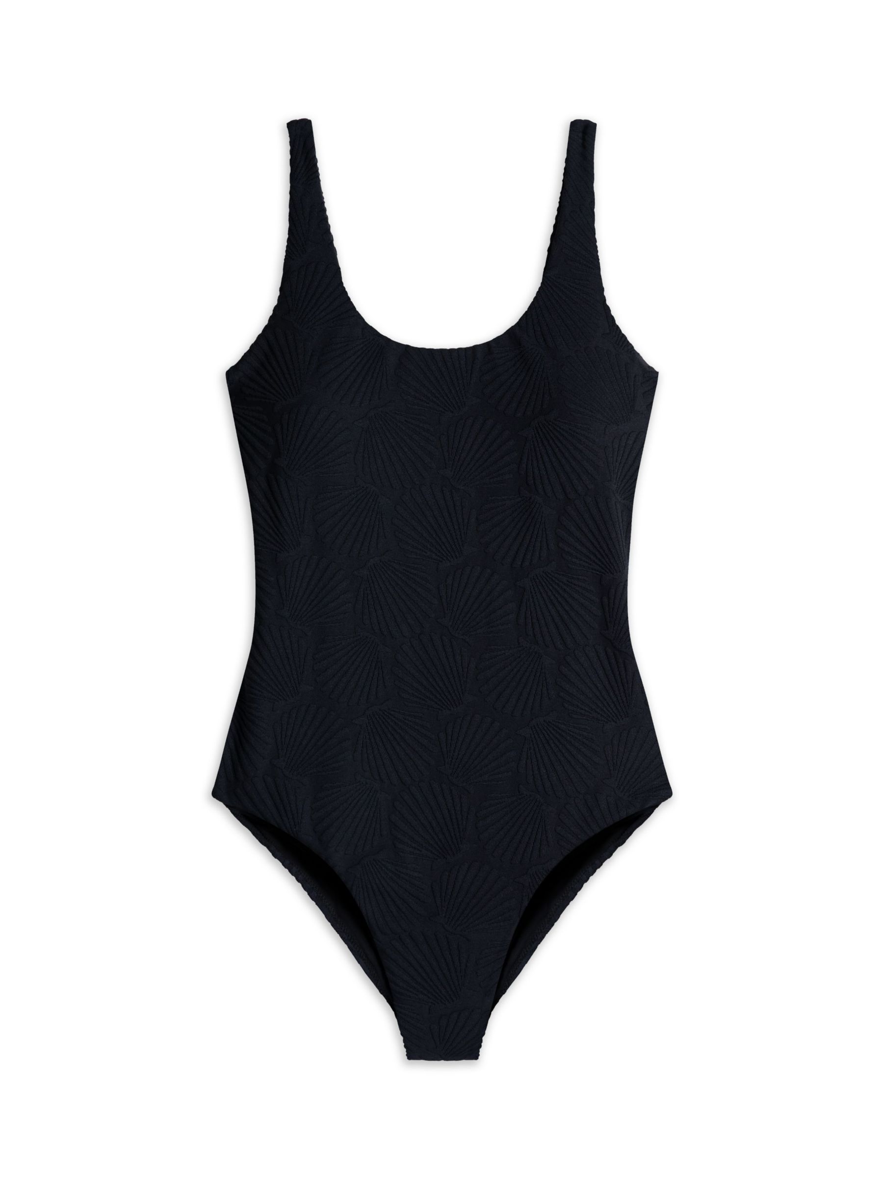 Chelsea Peers Jacquard Shell Swimsuit, Black, 6