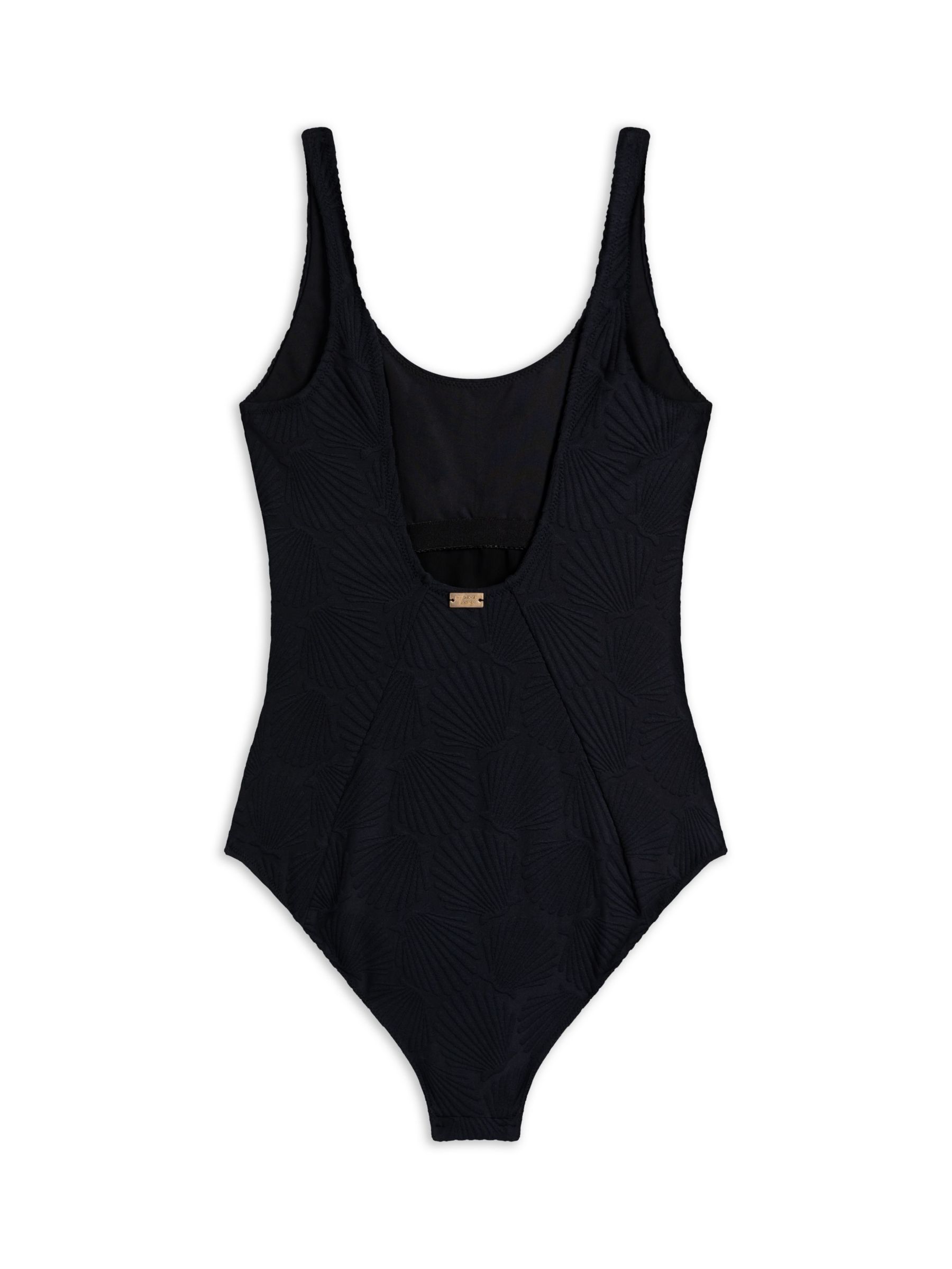 Chelsea Peers Jacquard Shell Swimsuit, Black, 6