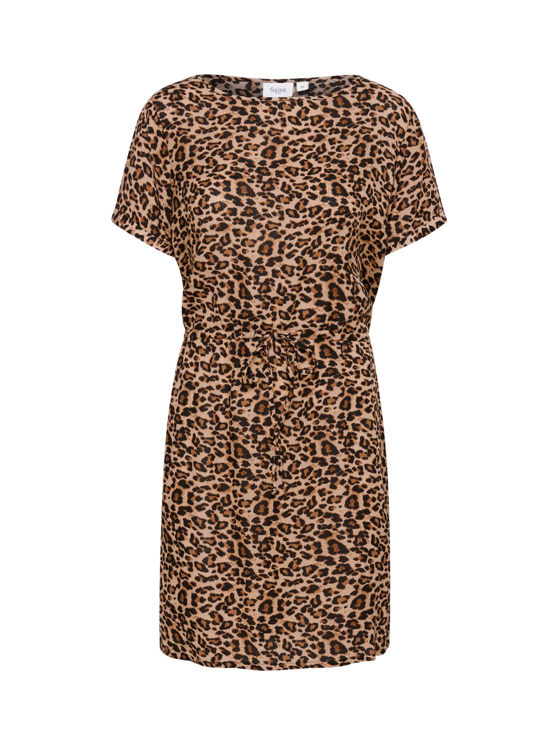 Buy Saint Tropez Zala Short Sleeve Leopard Print Mini Dress, Multi Online at johnlewis.com