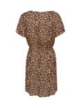 Saint Tropez Zala Short Sleeve Leopard Print Mini Dress, Multi