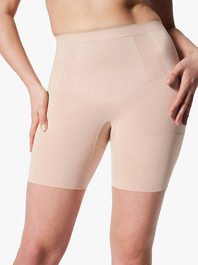 Spanx Oncore Firm Control Mid Thigh Shorts, Soft Nude