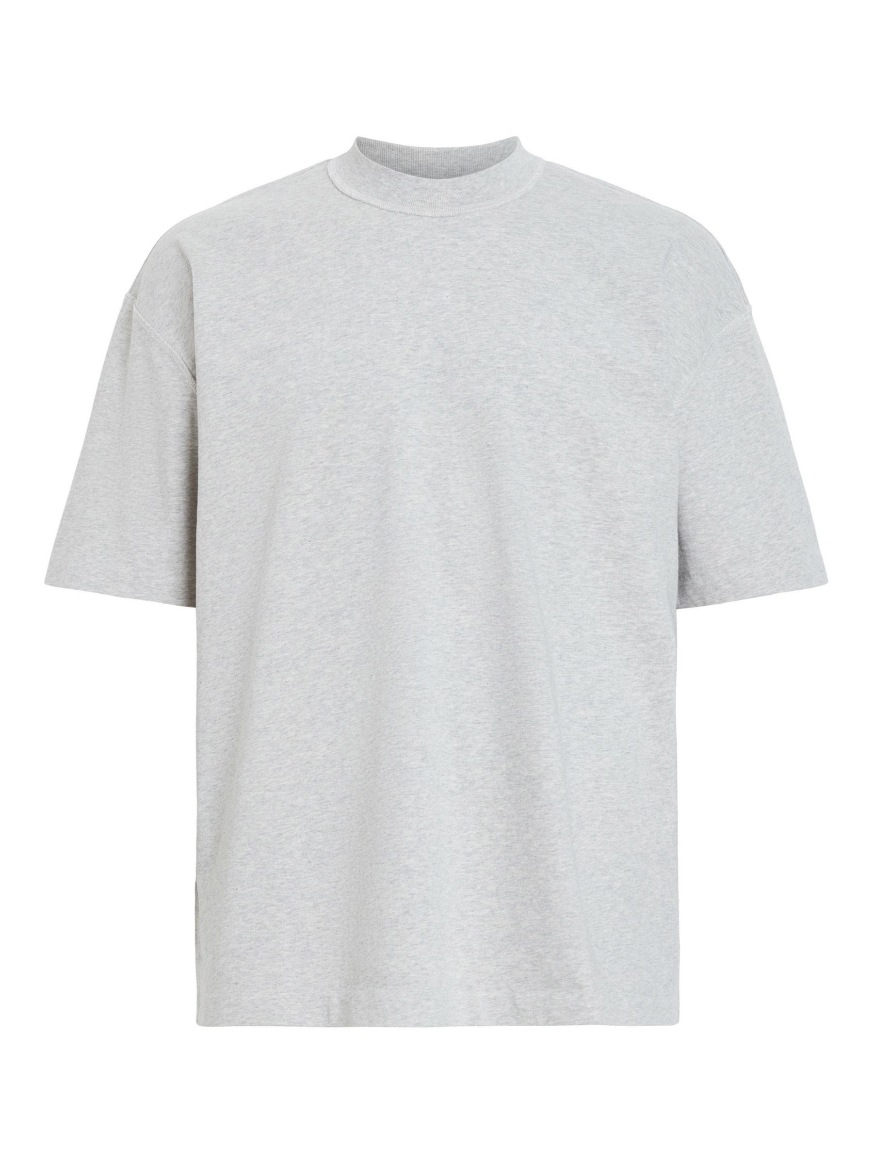 AllSaints Isac Short Sleeve Crew Neck T-Shirt, Grey Marl, L