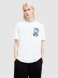 AllSaints Freed Short Sleeve Crew T-Shirt, Optic White