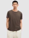 AllSaints Figure Short Sleeve Crew Neck T-Shirt, Brown