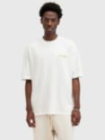 AllSaints Access Organic Cotton Oversized T-Shirt, Ashen White
