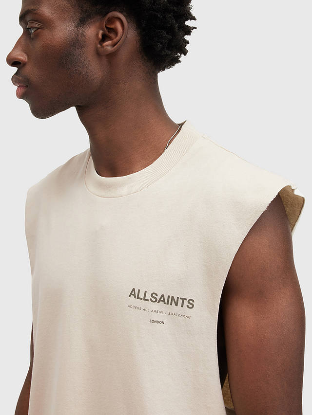 AllSaints Access Sleeveless Crew T-Shirt, Bailey Taupe