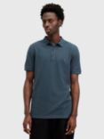 AllSaints Reform Short Sleeve Polo Regular Fit Shirt, Workers Blue