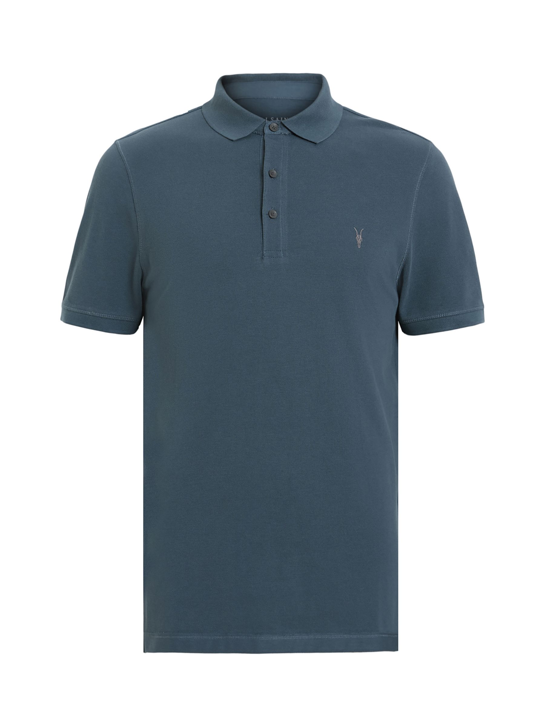 Buy AllSaints Reform Short Sleeve Polo Regular Fit Shirt, Workers Blue Online at johnlewis.com