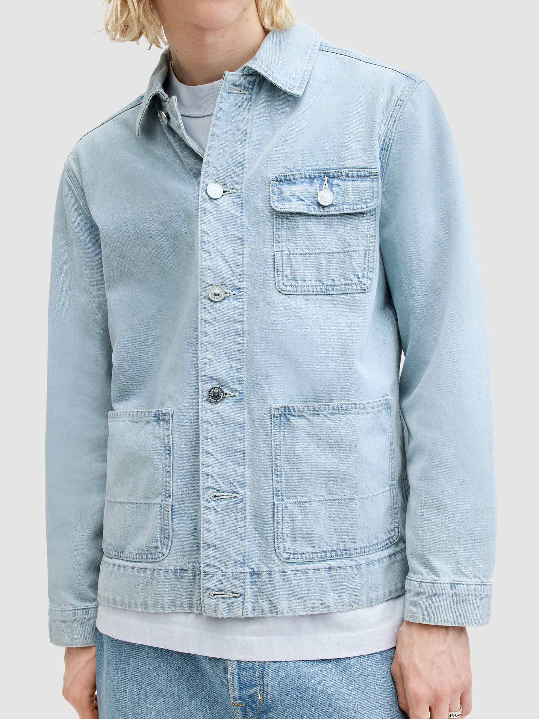 Buy AllSaints Eavis Jacket, Indigo Blue Online at johnlewis.com