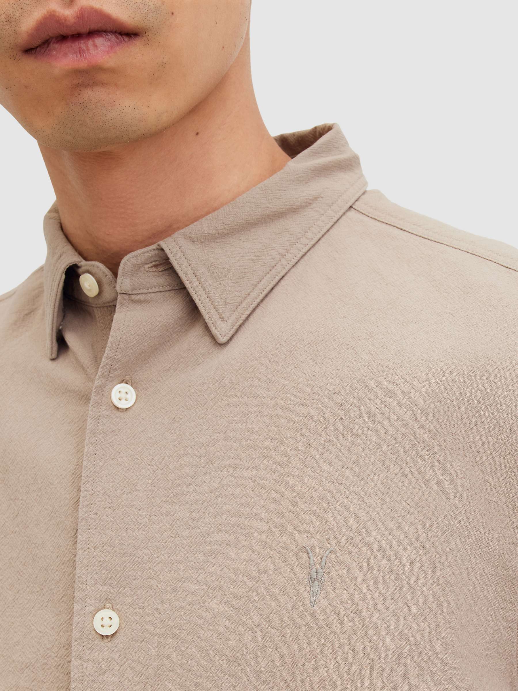 Buy AllSaints Lovell Slim Fit Long Sleeve Shirt Online at johnlewis.com