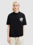 AllSaints Orlando Short Sleeve Crew T-Shirt, Washed Black
