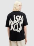 AllSaints Orlando Short Sleeve Crew T-Shirt, Washed Black