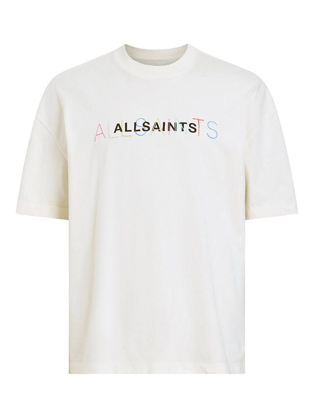 AllSaints Nevada Short Sleeve Crew T-Shirt, Avalon White