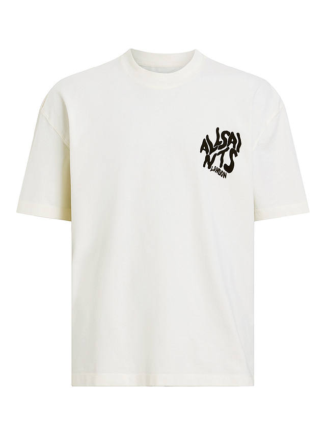 AllSaints Orlando Short Sleeve Crew T-Shirt, Ashen White