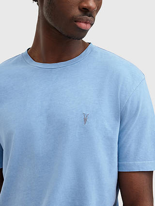AllSaints Ossage Slim Fit Short Sleeve Crew T-Shirt, Peace Blue