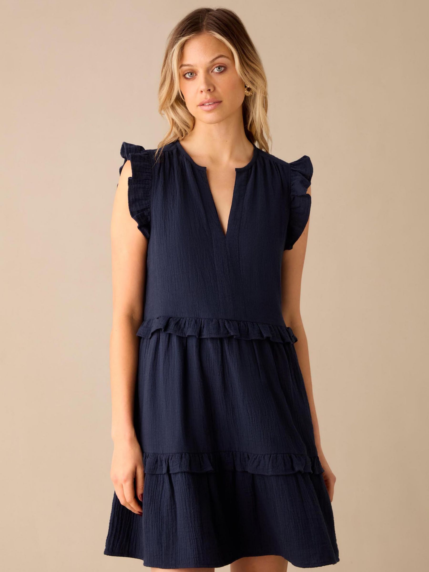 Buy Ro&Zo Frill Detail Cheesecloth Dress Online at johnlewis.com